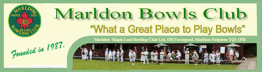 A Header image with tag line great place to play bowls