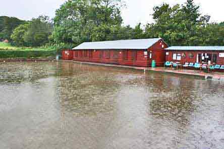 A flooded green