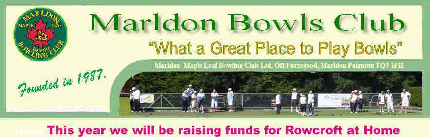 A Header image with tag line great place to play bowls