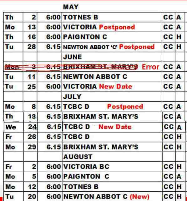 Division4 fixtures