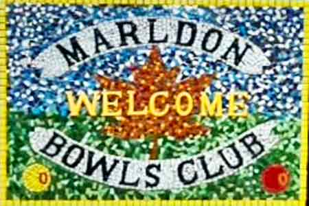 Mosaic welcome sign